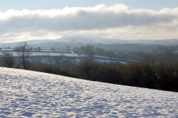 A snow scene, Capel Iwan